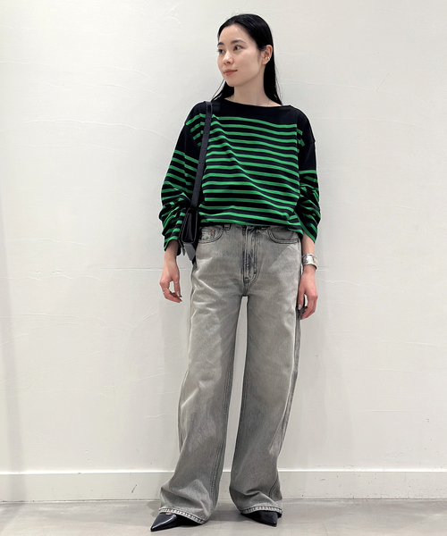 AP STUDIO（エーピーストゥディオ）の「【HAIKURE/ハイクル】別注色 WINONA painter denim（デニムパンツ・レディース・チャコールグレー・27/24/26/25）」の4枚目の写真