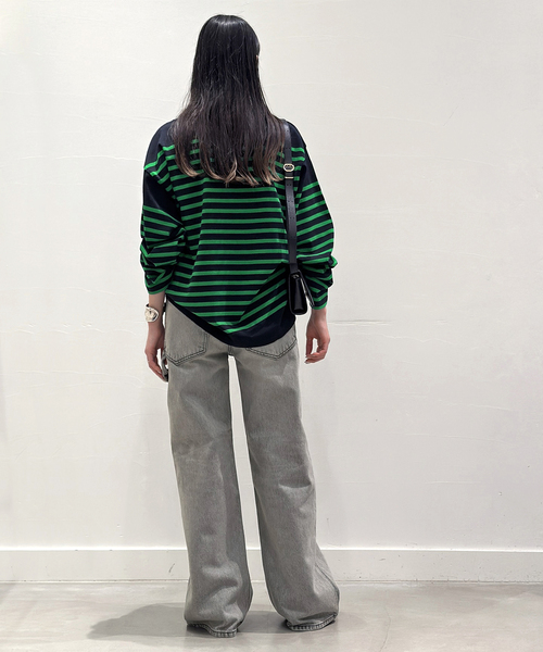 AP STUDIO（エーピーストゥディオ）の「【HAIKURE/ハイクル】別注色 WINONA painter denim（デニムパンツ・レディース・チャコールグレー・27/24/26/25）」の6枚目の写真