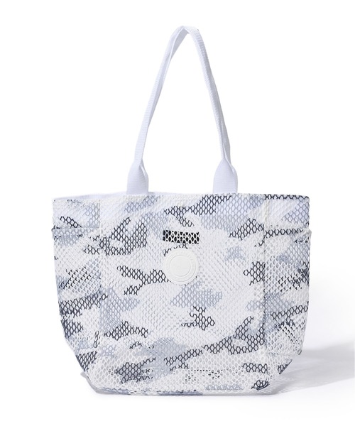 1piu1uguale3 RELAX(ウノピュウノウグァーレトレリラックス)の「【1PIU1UGUALE3 RELAX】MESH TOTE / メッシュトートバッグ(トートバッグ・メンズ・ブラック/ホワイト・FREE)」の14枚目の写真