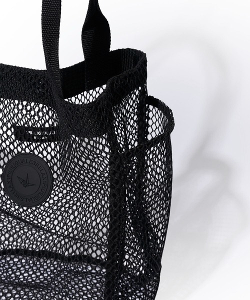 1piu1uguale3 RELAX(ウノピュウノウグァーレトレリラックス)の「【1PIU1UGUALE3 RELAX】MESH TOTE / メッシュトートバッグ(トートバッグ・メンズ・ブラック/ホワイト・FREE)」の10枚目の写真