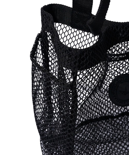 1piu1uguale3 RELAX(ウノピュウノウグァーレトレリラックス)の「【1PIU1UGUALE3 RELAX】MESH TOTE / メッシュトートバッグ(トートバッグ・メンズ・ブラック/ホワイト・FREE)」の9枚目の写真