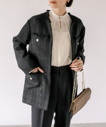 RIVE DROITE | ツイードノーカラージャケット(ノーカラージャケット)