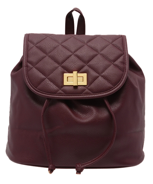 WEGO（ウィゴー）の「WEGO/キルティングリュック（バックパック/リュック・レディース・ブラック/その他1/ワイン/ネイビー/ホワイト・FREE）」の19枚目の写真