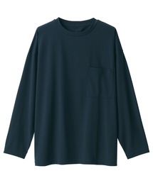 汚れが落ちやすい吸汗速乾クルーネック長袖Tシャツ