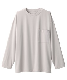 汚れが落ちやすい吸汗速乾クルーネック長袖Tシャツ