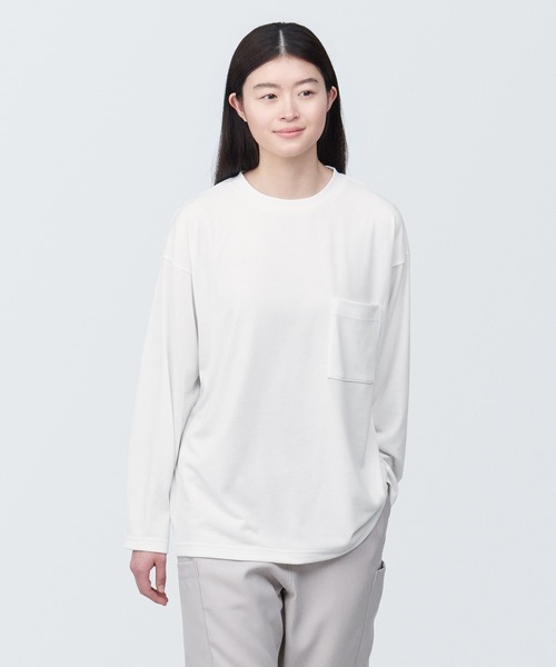 セール】汚れが落ちやすい吸汗速乾クルーネック長袖Tシャツ（Tシャツ