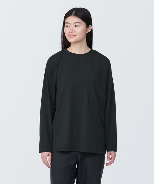 無印良品(ムジルシリョウヒン)の「汚れが落ちやすい吸汗速乾クルーネック長袖Tシャツ(Tシャツ/カットソー・メンズ・ネイビー/ブラック/グレー/オフホワイト・M/S/XS/XL/L)」の15枚目の写真
