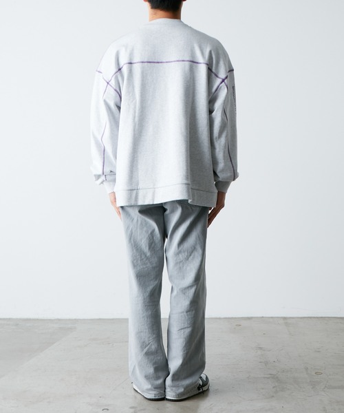 SOUNDSGOOOOD（サウンズグッド）の「【SOUNDS GOOOOD / サウンズグッド】ランダム刺繍裏毛プリントスウェット（スウェット・メンズ・ブルー/ライトグレー/オレンジ/ブラック・ONE SIZE）」の7枚目の写真