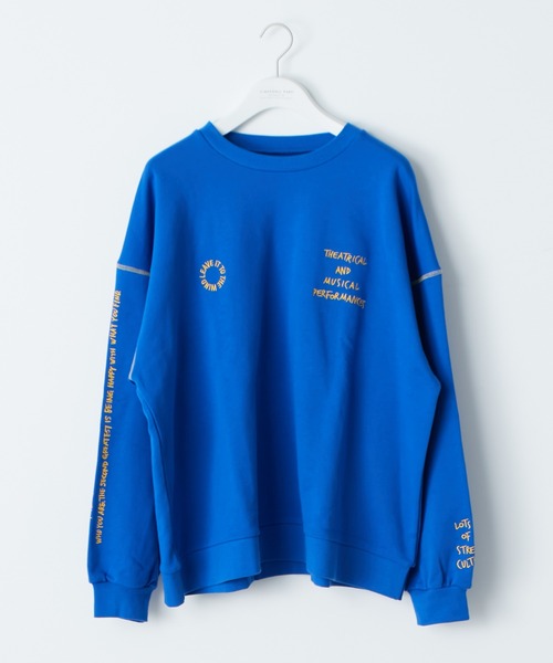 SOUNDSGOOOOD（サウンズグッド）の「【SOUNDS GOOOOD / サウンズグッド】ランダム刺繍裏毛プリントスウェット（スウェット・メンズ・ブルー/ライトグレー/オレンジ/ブラック・ONE SIZE）」の12枚目の写真