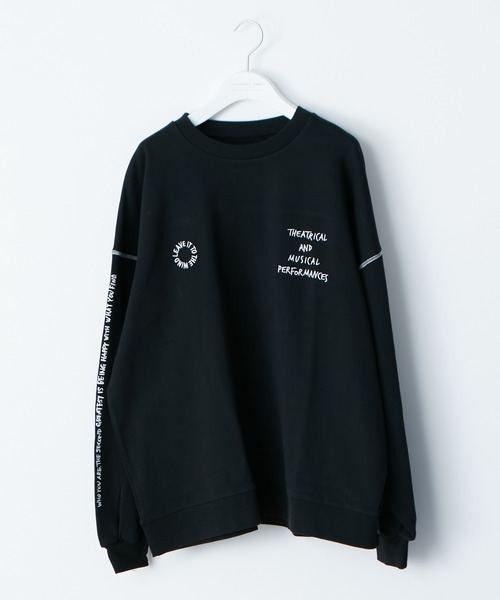 SOUNDSGOOOOD（サウンズグッド）の「【SOUNDS GOOOOD / サウンズグッド】ランダム刺繍裏毛プリントスウェット（スウェット・メンズ・ブルー/ライトグレー/オレンジ/ブラック・ONE SIZE）」の6枚目の写真