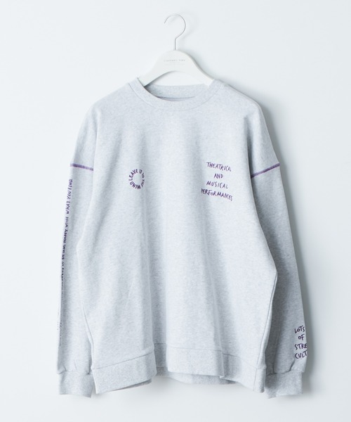 SOUNDSGOOOOD（サウンズグッド）の「【SOUNDS GOOOOD / サウンズグッド】ランダム刺繍裏毛プリントスウェット（スウェット・メンズ・ブルー/ライトグレー/オレンジ/ブラック・ONE SIZE）」の14枚目の写真