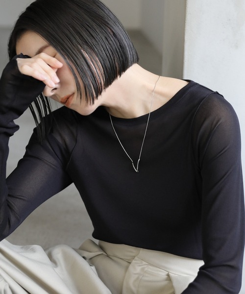select MOCA(セレクトモカ)の「Vラインネックレス(ネックレス・レディース・シルバー/ゴールド・FREE)」の6枚目の写真