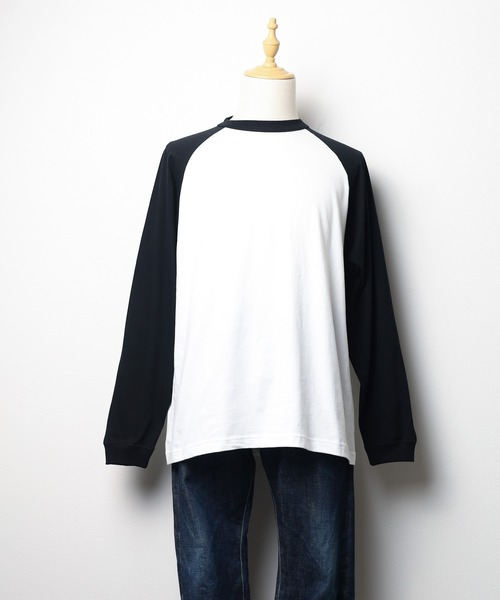 United Athle(ユナイテッドアスレ)の「/United Athle/5.6オンス ラグラン ロングスリーブ Tシャツ(Tシャツ/カットソー・メンズ・ホワイト×ブラック/ホワイト×グリーン・MEDIUM/LARGE/X-LARGE)」の5枚目の写真