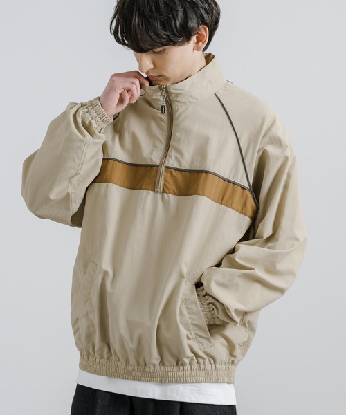 KRIFF MAYER（クリフメイヤー）の「KRIFF MAYER クリフメイヤー クリーネスハーフジップトラックジャケット 2337805（ナイロンジャケット・メンズ・グリーン/オレンジ/マルチ/チャコールグレー/ライトブラウン/ベージュ・M/L/XL）」の3枚目の写真