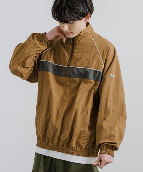 LEAD オリーブ色 ナイロンジャケット THRASHER 総柄裏地付きナイロンジャケット メンズ