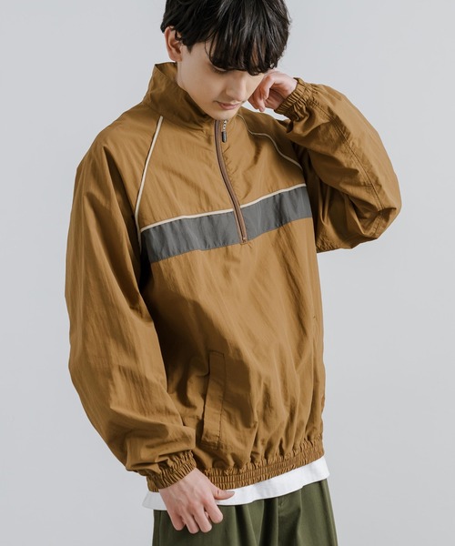 KRIFF MAYER（クリフメイヤー）の「KRIFF MAYER クリフメイヤー クリーネスハーフジップトラックジャケット 2337805（ナイロンジャケット・メンズ・グリーン/オレンジ/マルチ/チャコールグレー/ライトブラウン/ベージュ・M/L/XL）」の12枚目の写真