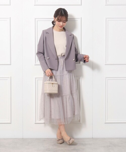 couture brooch（クチュールブローチ）の「◆レース衿付きアソート ショートジャケット（テーラードジャケット・レディース・アイボリー系3/ブラウン系その他/ブラウン系その他7/アイボリー系5・38/42）」の15枚目の写真