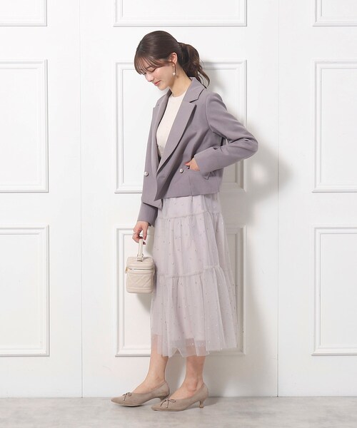 couture brooch（クチュールブローチ）の「◆レース衿付きアソート ショートジャケット（テーラードジャケット・レディース・アイボリー系3/ブラウン系その他/ブラウン系その他7/アイボリー系5・38/42）」の11枚目の写真