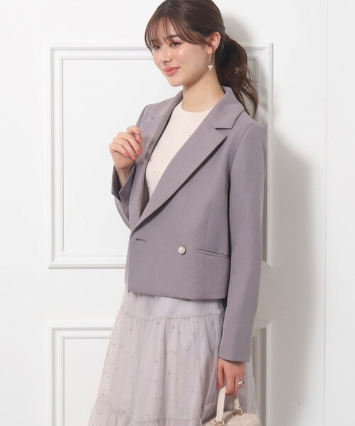 couture brooch（クチュールブローチ）の「◆レース衿付きアソート ショートジャケット（テーラードジャケット・レディース・アイボリー系3/ブラウン系その他/ブラウン系その他7/アイボリー系5・38/42）」の14枚目の写真