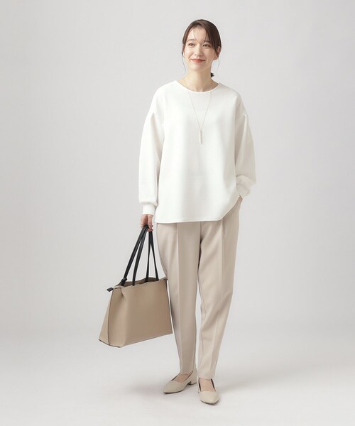 DRESKIP（ドレスキップ）の「◆【２点セット】アクセサリー付きお袖タックトップス（Tシャツ/カットソー・レディース・ライトグレー/ブラック/ブルー/オフホワイト・04/03/02）」の19枚目の写真