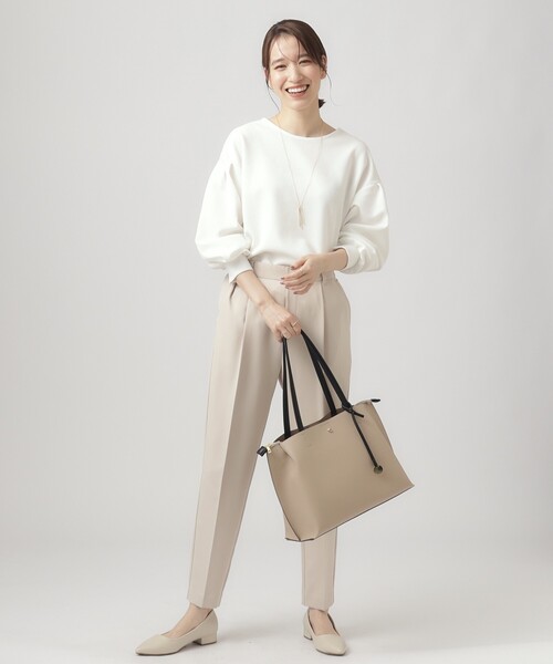 DRESKIP（ドレスキップ）の「◆【２点セット】アクセサリー付きお袖タックトップス（Tシャツ/カットソー・レディース・ライトグレー/ブラック/ブルー/オフホワイト・04/03/02）」の20枚目の写真