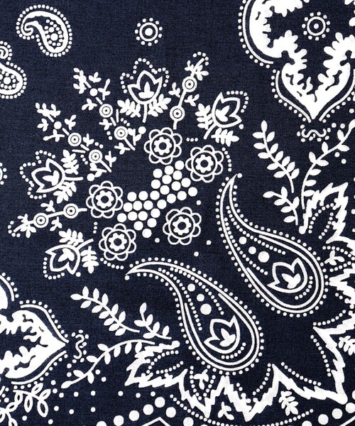 NOLLEY'S goodman（ノーリーズグッドマン）の「BANDANA SCARF PAISLEY バンダナスカーフ（バンダナ/スカーフ・メンズ・ブラウン系その他/ネイビー・FREE）」の5枚目の写真