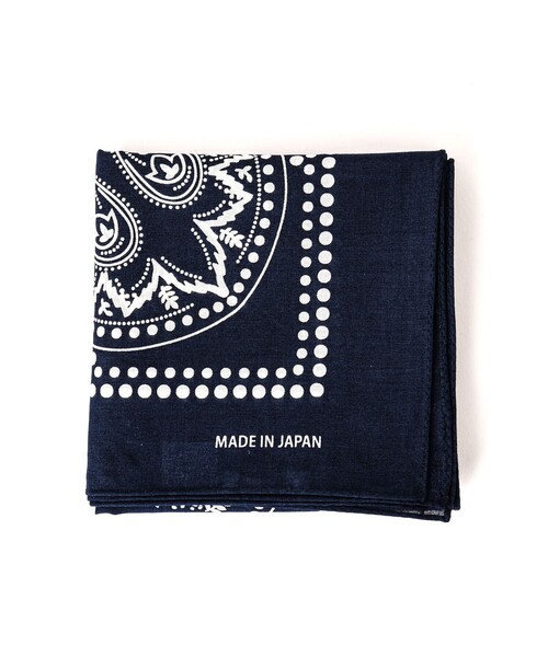 NOLLEY'S goodman（ノーリーズグッドマン）の「BANDANA SCARF PAISLEY バンダナスカーフ（バンダナ/スカーフ・メンズ・ブラウン系その他/ネイビー・FREE）」の7枚目の写真
