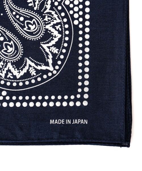 NOLLEY'S goodman（ノーリーズグッドマン）の「BANDANA SCARF PAISLEY バンダナスカーフ（バンダナ/スカーフ・メンズ・ブラウン系その他/ネイビー・FREE）」の10枚目の写真