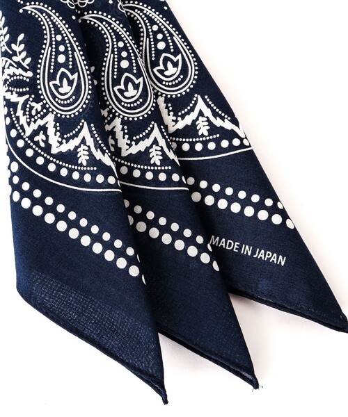 NOLLEY'S goodman（ノーリーズグッドマン）の「BANDANA SCARF PAISLEY バンダナスカーフ（バンダナ/スカーフ・メンズ・ブラウン系その他/ネイビー・FREE）」の13枚目の写真