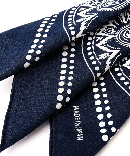 NOLLEY'S goodman（ノーリーズグッドマン）の「BANDANA SCARF PAISLEY バンダナスカーフ（バンダナ/スカーフ・メンズ・ブラウン系その他/ネイビー・FREE）」の14枚目の写真