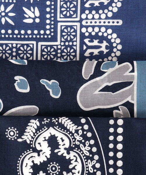 NOLLEY'S goodman（ノーリーズグッドマン）の「BANDANA SCARF PAISLEY バンダナスカーフ（バンダナ/スカーフ・メンズ・ブラウン系その他/ネイビー・FREE）」の17枚目の写真