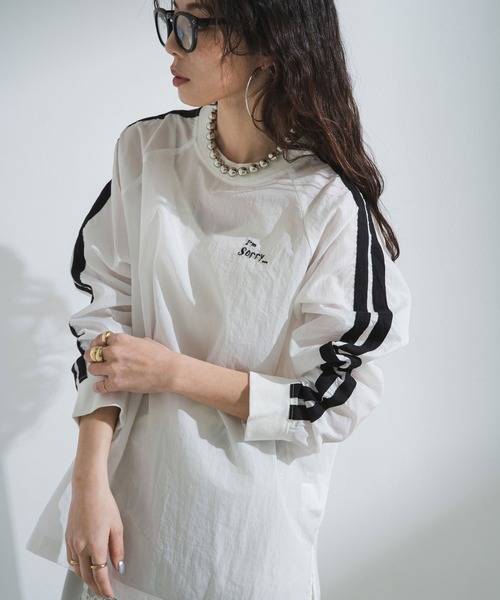bohmal(ボマール)の「スリーブラインナイロンロンT(Tシャツ/カットソー・レディース・ブラック/ライム/ホワイト・FREE)」の1枚目の写真