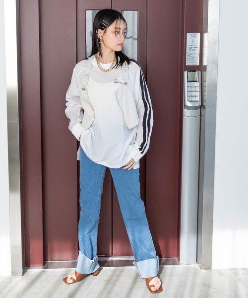 bohmal(ボマール)の「スリーブラインナイロンロンT(Tシャツ/カットソー・レディース・ブラック/ライム/ホワイト・FREE)」の15枚目の写真