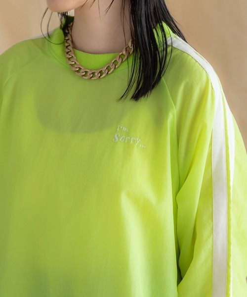 bohmal(ボマール)の「スリーブラインナイロンロンT(Tシャツ/カットソー・レディース・ブラック/ライム/ホワイト・FREE)」の11枚目の写真