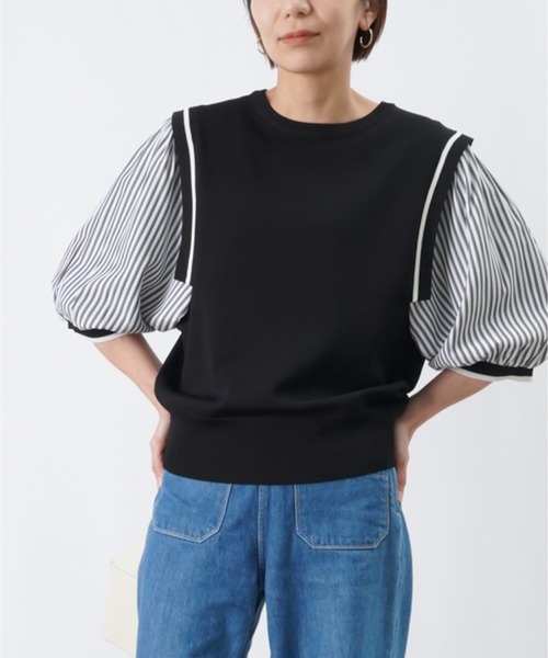 LUCA/LADY LUCK LUCA新品バックストライプカットカーディガン