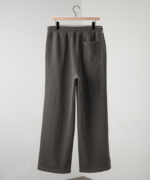 Alfred Alex(アルフレッドアレックス)の「【Alfred Alex】ピグメント ヴィンテージメイク 裾ドローコード 2WAYピンタックワイドスウェットパンツ(スウェットパンツ・メンズ・ブラック/アイボリー/チャコール/ライトグレー・S/M/L)」の6枚目の写真