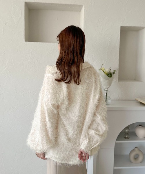 apres jour clair(アプレジュールクレア)の「【apres jour clair】フワフワシャツ【ZOZOTOWN限定アイテム】(シャツ/ブラウス・レディース・ブラック/アイボリー・フリー/X-LARGE)」の15枚目の写真