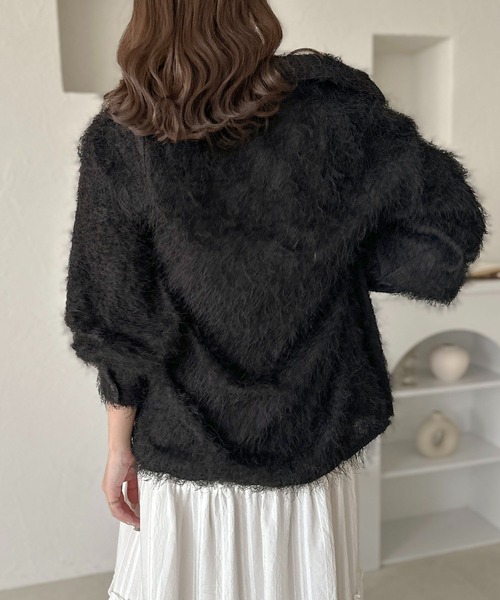 apres jour clair(アプレジュールクレア)の「【apres jour clair】フワフワシャツ【ZOZOTOWN限定アイテム】(シャツ/ブラウス・レディース・ブラック/アイボリー・フリー/X-LARGE)」の13枚目の写真