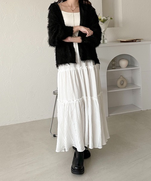 apres jour clair(アプレジュールクレア)の「【apres jour clair】フワフワシャツ【ZOZOTOWN限定アイテム】(シャツ/ブラウス・レディース・ブラック/アイボリー・フリー/X-LARGE)」の14枚目の写真