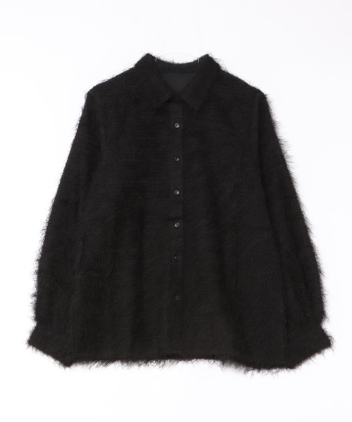 apres jour clair(アプレジュールクレア)の「【apres jour clair】フワフワシャツ【ZOZOTOWN限定アイテム】(シャツ/ブラウス・レディース・ブラック/アイボリー・フリー/X-LARGE)」の3枚目の写真