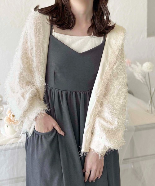 apres jour clair(アプレジュールクレア)の「【apres jour clair】フワフワシャツ【ZOZOTOWN限定アイテム】(シャツ/ブラウス・レディース・ブラック/アイボリー・フリー/X-LARGE)」の5枚目の写真