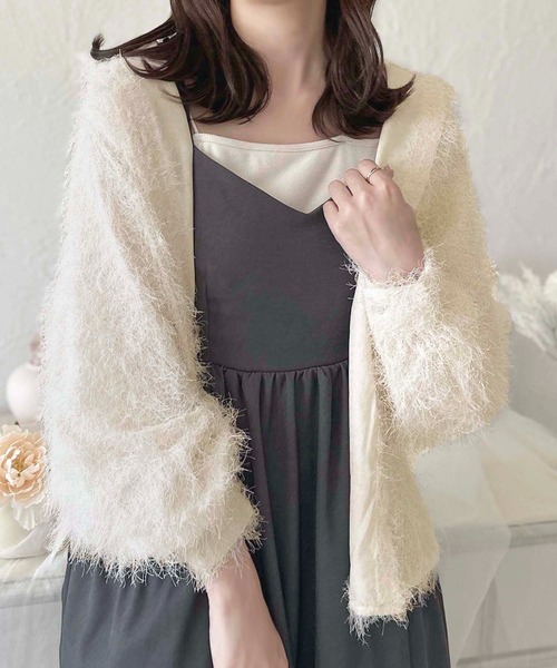 apres jour clair(アプレジュールクレア)の「【apres jour clair】フワフワシャツ【ZOZOTOWN限定アイテム】(シャツ/ブラウス・レディース・ブラック/アイボリー・フリー/X-LARGE)」の10枚目の写真