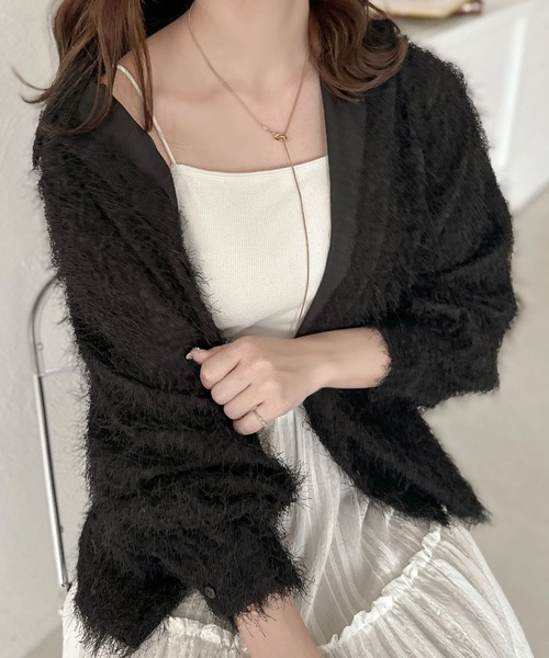apres jour clair(アプレジュールクレア)の「【apres jour clair】フワフワシャツ【ZOZOTOWN限定アイテム】(シャツ/ブラウス・レディース・ブラック/アイボリー・フリー/X-LARGE)」の11枚目の写真