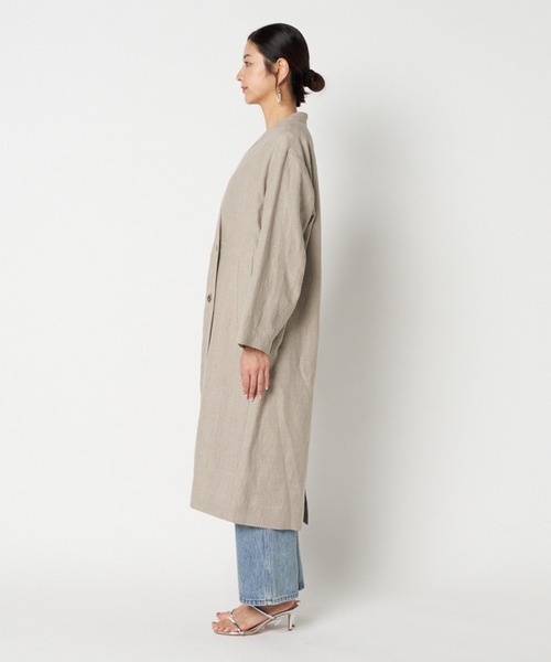 新品タグ付✨HELIOPOLE エリオポール リネン　ロング コート 36 麻 DUNGAREES LINEN LONG COAT｜HELIOPOLE｜HÉLIOPÔLE（エリオ