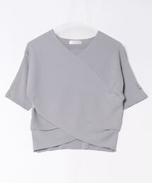 12Twelve Agenda | 【大好評につき追加！】カシュクール5分袖ワイドリブニットプルオーバー(ニット/セーター)