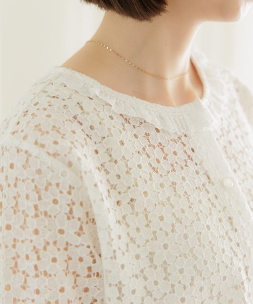 flower（フラワー）の「レーシーブルームブラウス（シャツ/ブラウス・レディース・ホワイト/ブラック・FREE）」の9枚目の写真