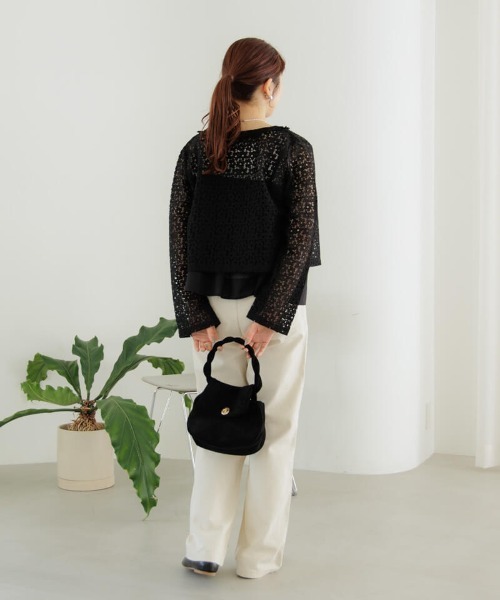 flower（フラワー）の「レーシーブルームブラウス（シャツ/ブラウス・レディース・ホワイト/ブラック・FREE）」の15枚目の写真