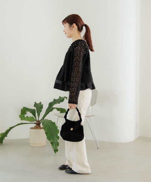 flower（フラワー）の「レーシーブルームブラウス（シャツ/ブラウス・レディース・ホワイト/ブラック・FREE）」の16枚目の写真