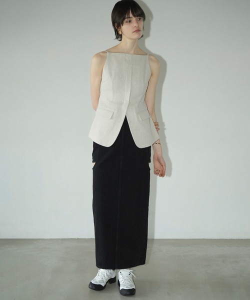 CLANE（クラネ）の「【CLANE/クラネ】CIRCLE CUT LAYERED DENIM