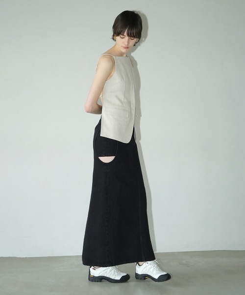 CLANE（クラネ）の「【CLANE/クラネ】CIRCLE CUT LAYERED DENIM